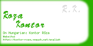 roza kontor business card